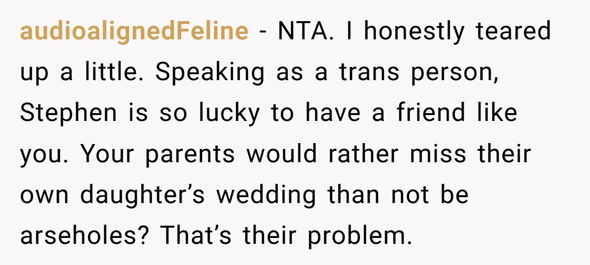 Parents Threaten To Not Attend Daughter’s Wedding Unless She Drops Trans Friend—She Says No Generated by Aubtu.biz