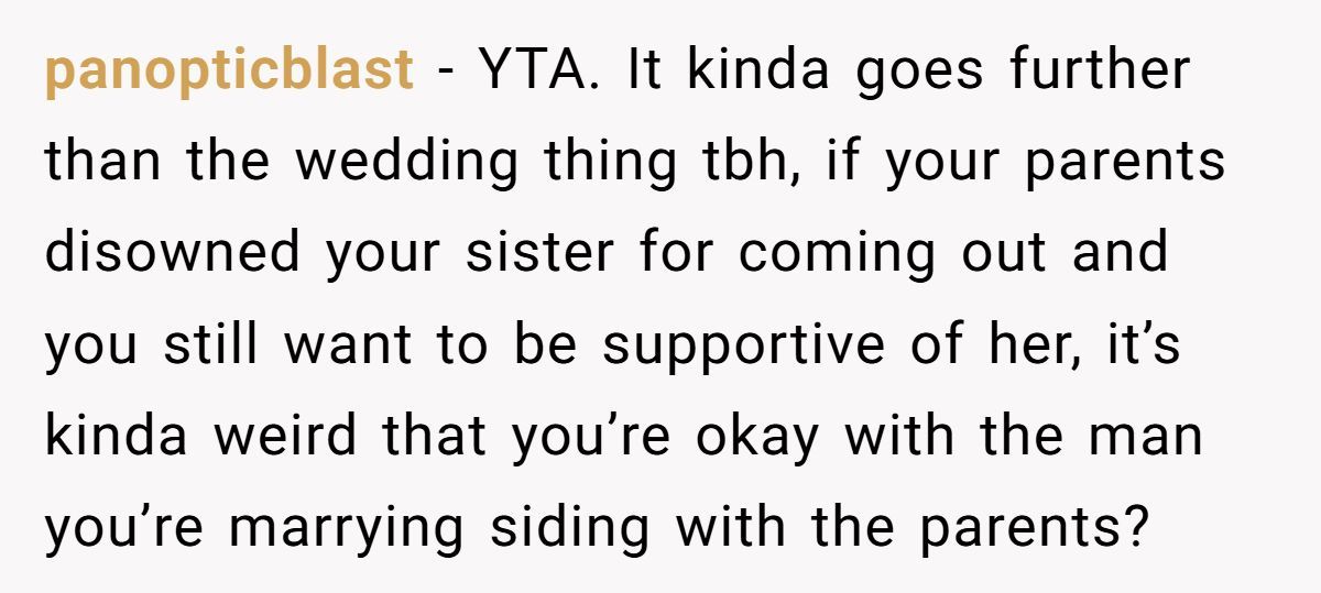 Woman Promises To Support Trans Sister, Then Bans Her From Wedding When Parents Threaten To Pull Wedding Funding Generated by Aubtu.biz