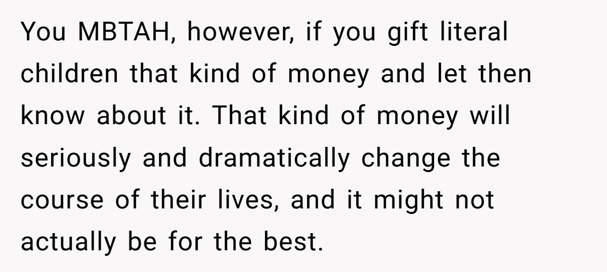 Mom Furious After Woman Gives Her Daughter $2.5M But Only $1.5M To Her Son Generated by Aubtu.biz