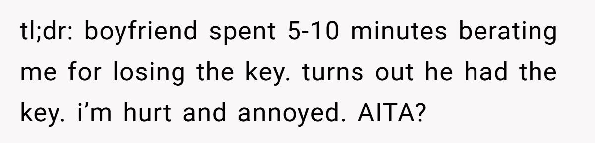 Man Spent 10 Minutes Blaming Girlfriend For Losing The Only Key, Then Revealed It Was A ‘Prank’ Generated by Aubtu.biz