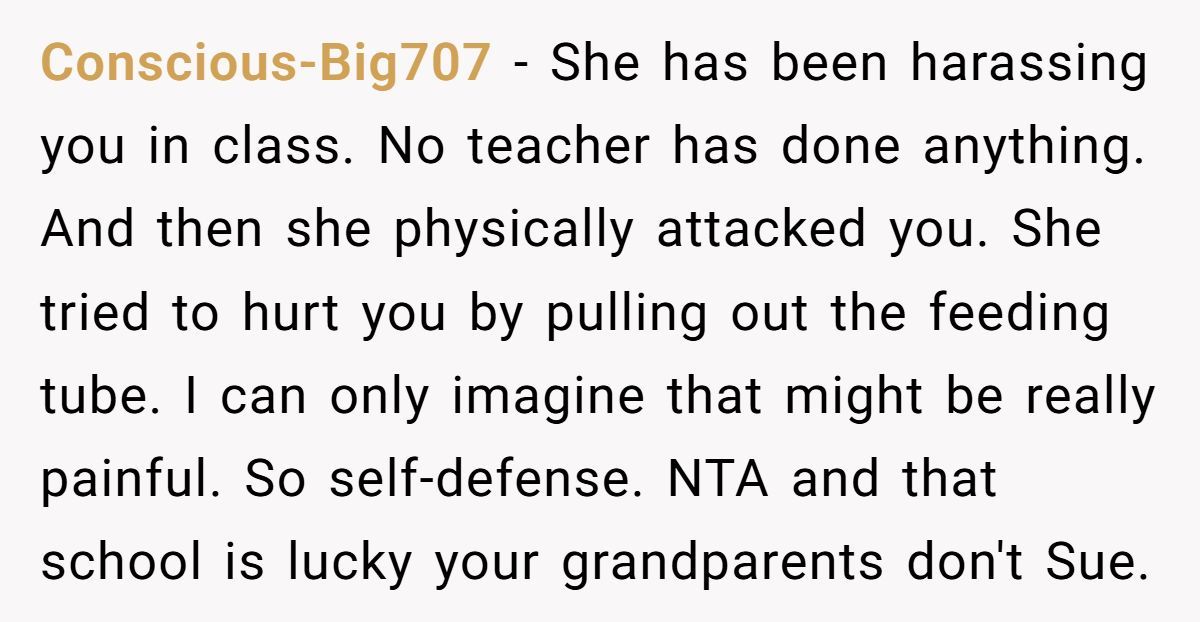 Teen Girl Snaps After Bully Pulls Feeding Tube, Guess Who Ended Up In The Hospital? Generated by Aubtu.biz