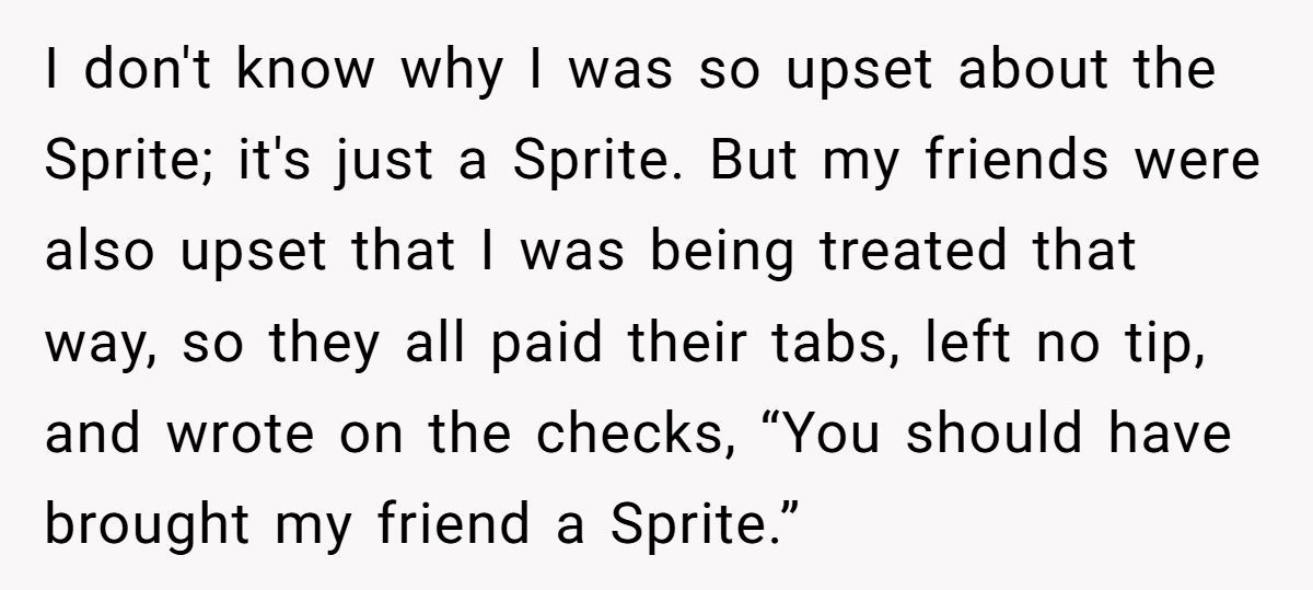 Friends Leave $0 Tip On $300 Bill After Waitress Refuses To Serve One Of Them, Was It Too Harsh? Generated by Aubtu.biz