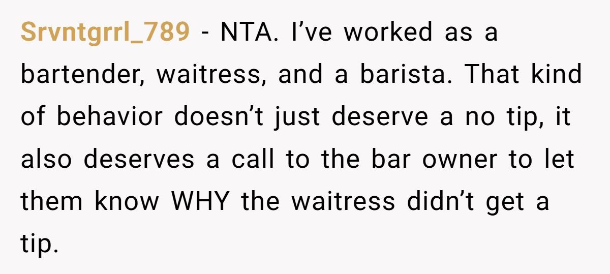 Friends Leave $0 Tip On $300 Bill After Waitress Refuses To Serve One Of Them, Was It Too Harsh? Generated by Aubtu.biz