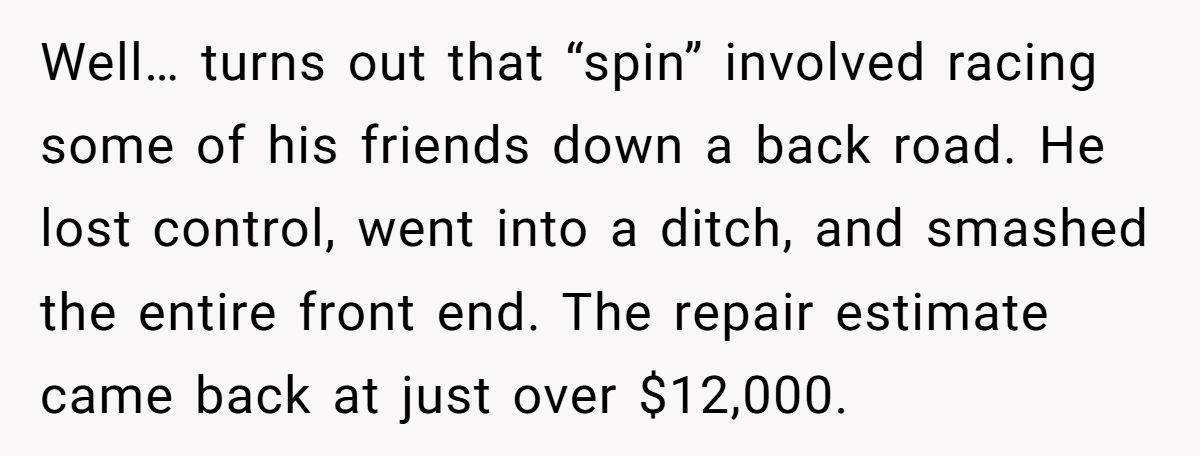 Woman Sends Brother $12K Bill After He Steals And Wrecks Her Dream Car Generated by Aubtu.biz