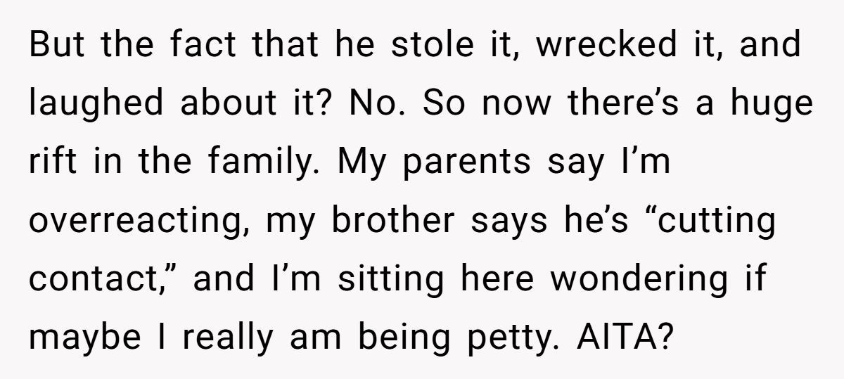 Woman Sends Brother $12K Bill After He Steals And Wrecks Her Dream Car Generated by Aubtu.biz