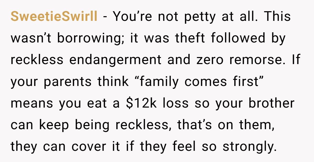 Woman Sends Brother $12K Bill After He Steals And Wrecks Her Dream Car Generated by Aubtu.biz