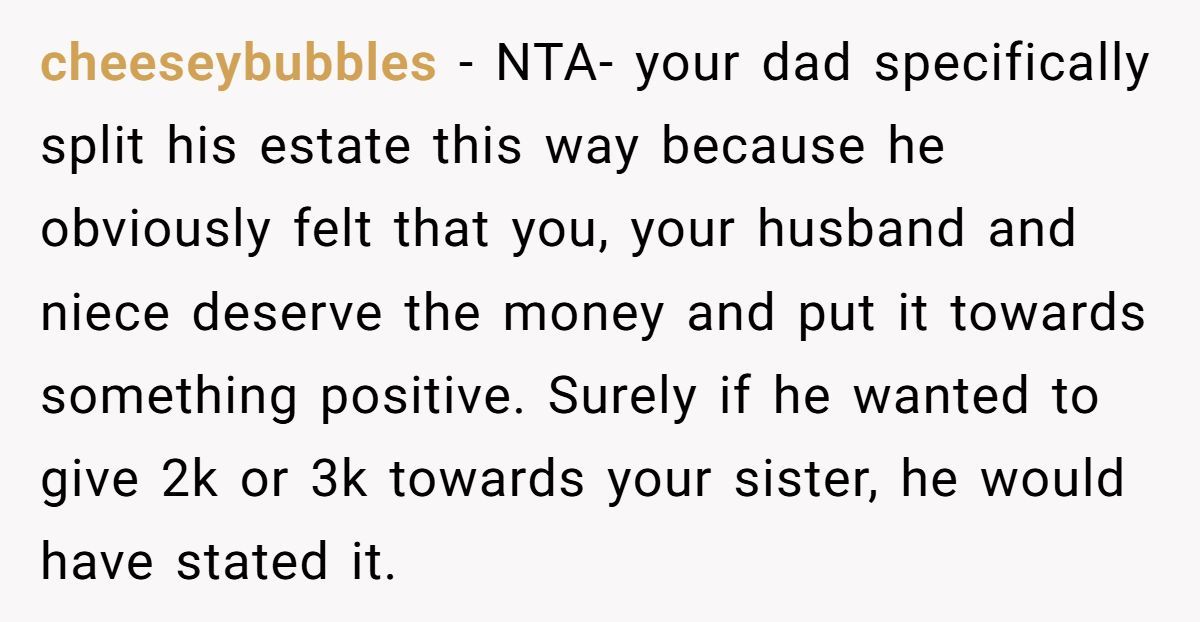 Estranged Sister Explodes After Father Cuts Her Out of Will And Leaves Everything To Younger Daughter Generated by Aubtu.biz