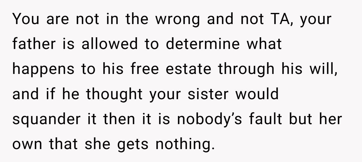 Estranged Sister Explodes After Father Cuts Her Out of Will And Leaves Everything To Younger Daughter Generated by Aubtu.biz