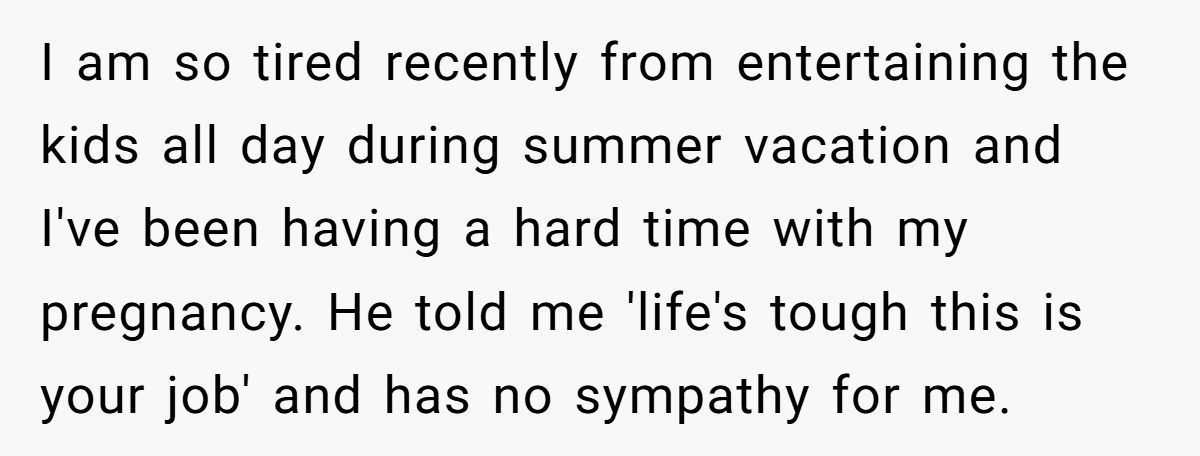 Exhausted Pregnant Mom Refuses To Make Husband’s Meals After He Calls Her A ‘Horrible Wife’ For Not Waiting On Him Hand And Foot Generated by Aubtu.biz