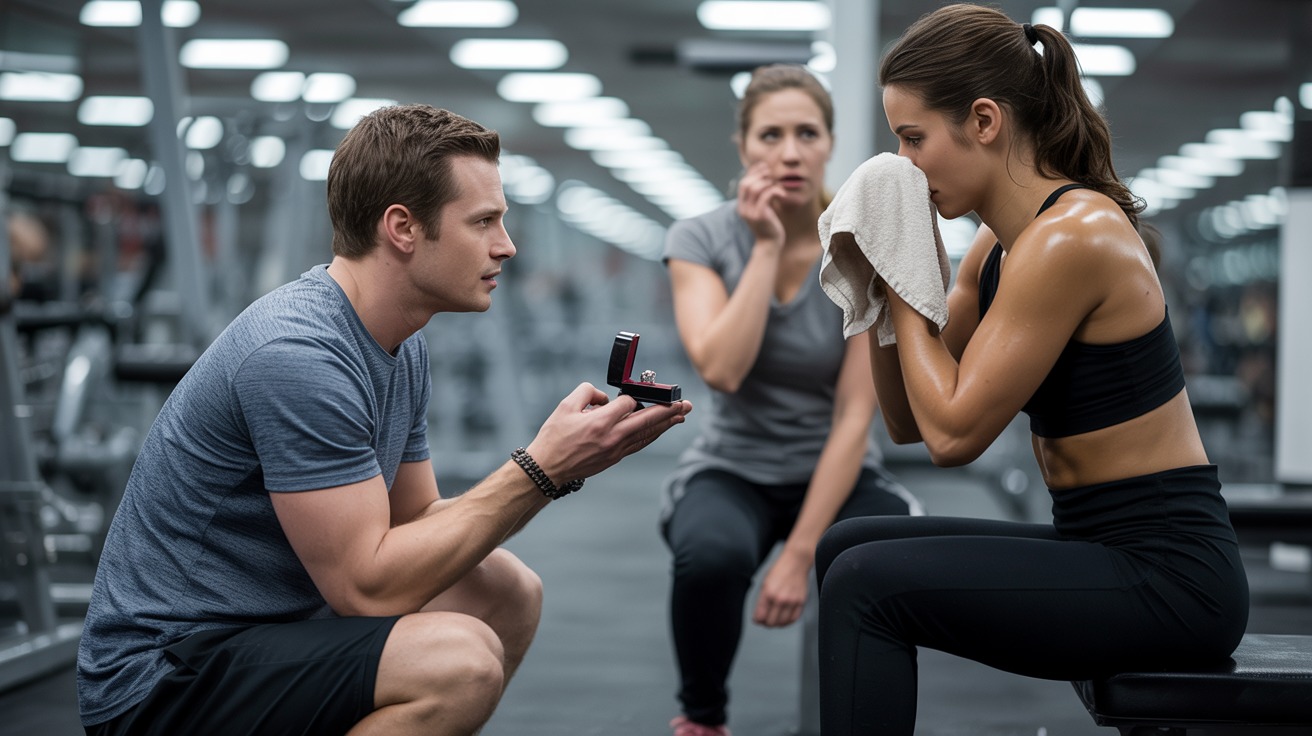 Man Proposes At The Gym, Can’t Figure Out Why His Girlfriend’s Upset
