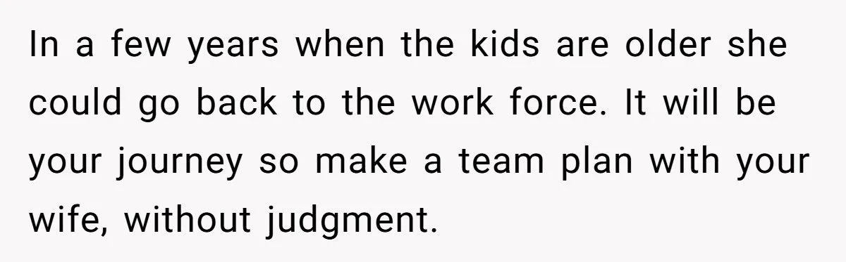 Husband Refuses 50/50 Chores If Wife Quits Job To Stay Home With Kids Generated by Aubtu.biz