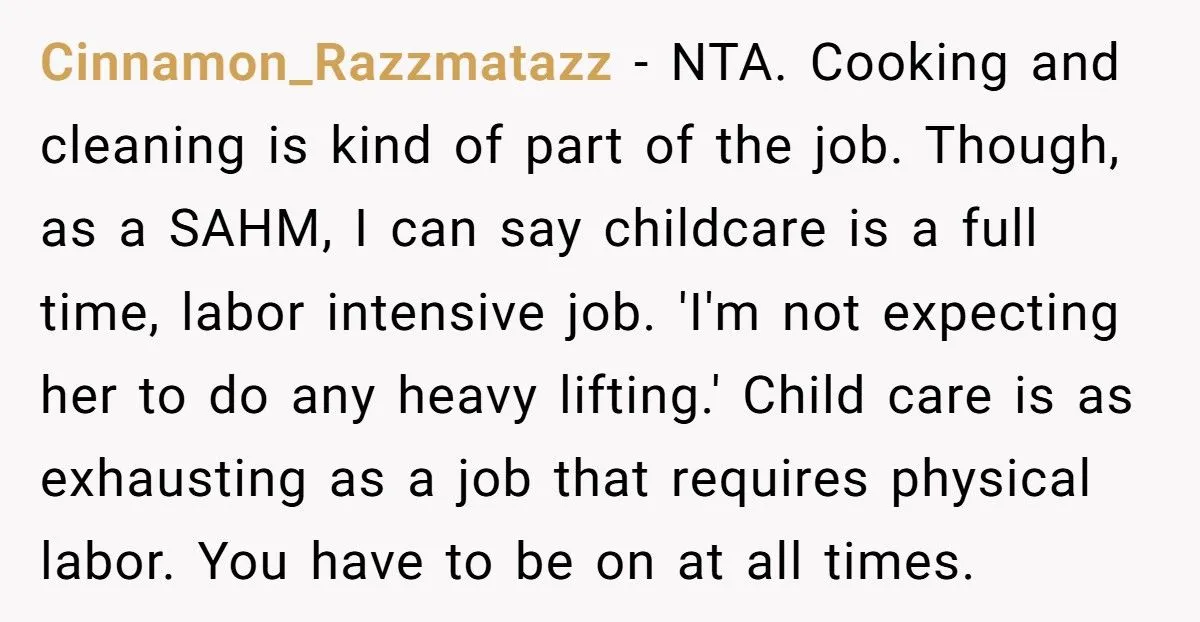 Husband Refuses 50/50 Chores If Wife Quits Job To Stay Home With Kids Generated by Aubtu.biz