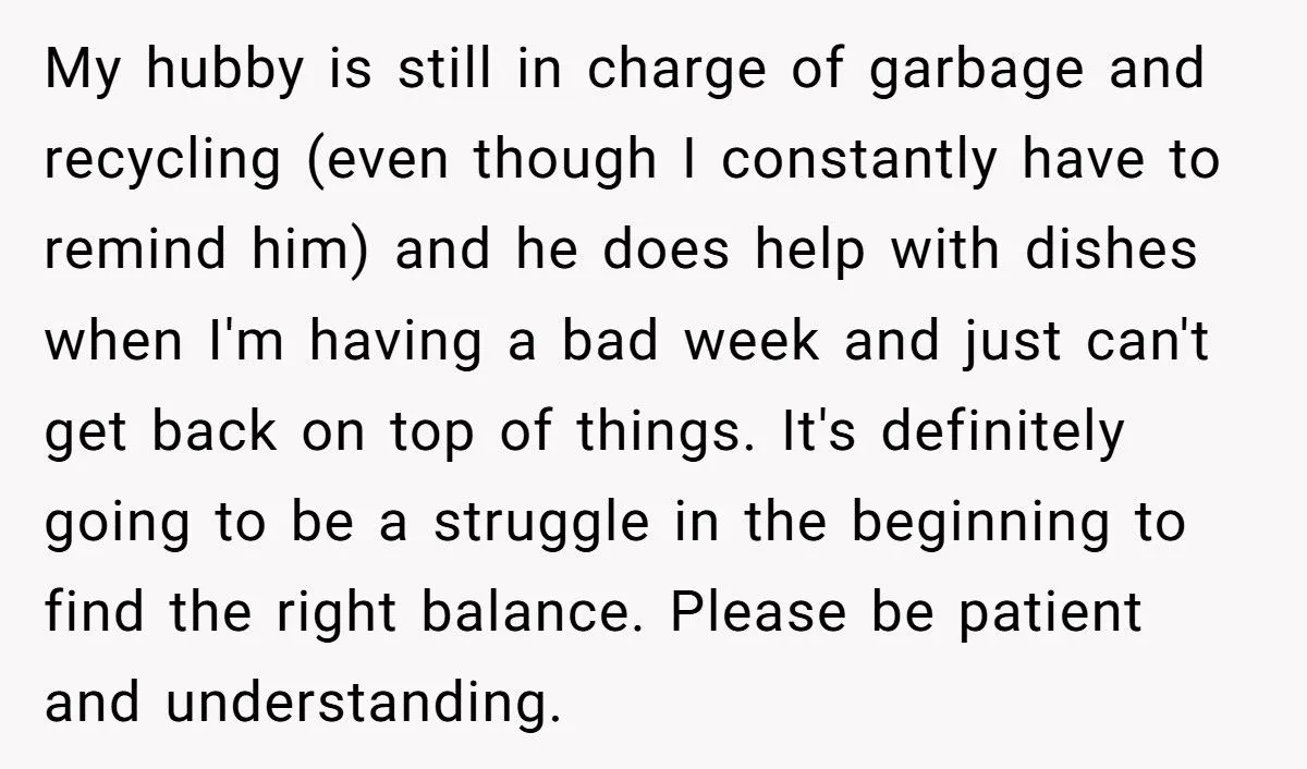 Husband Refuses 50/50 Chores If Wife Quits Job To Stay Home With Kids Generated by Aubtu.biz