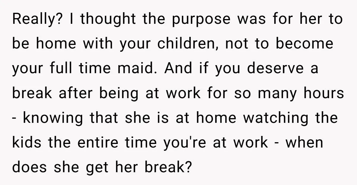 Husband Refuses 50/50 Chores If Wife Quits Job To Stay Home With Kids Generated by Aubtu.biz