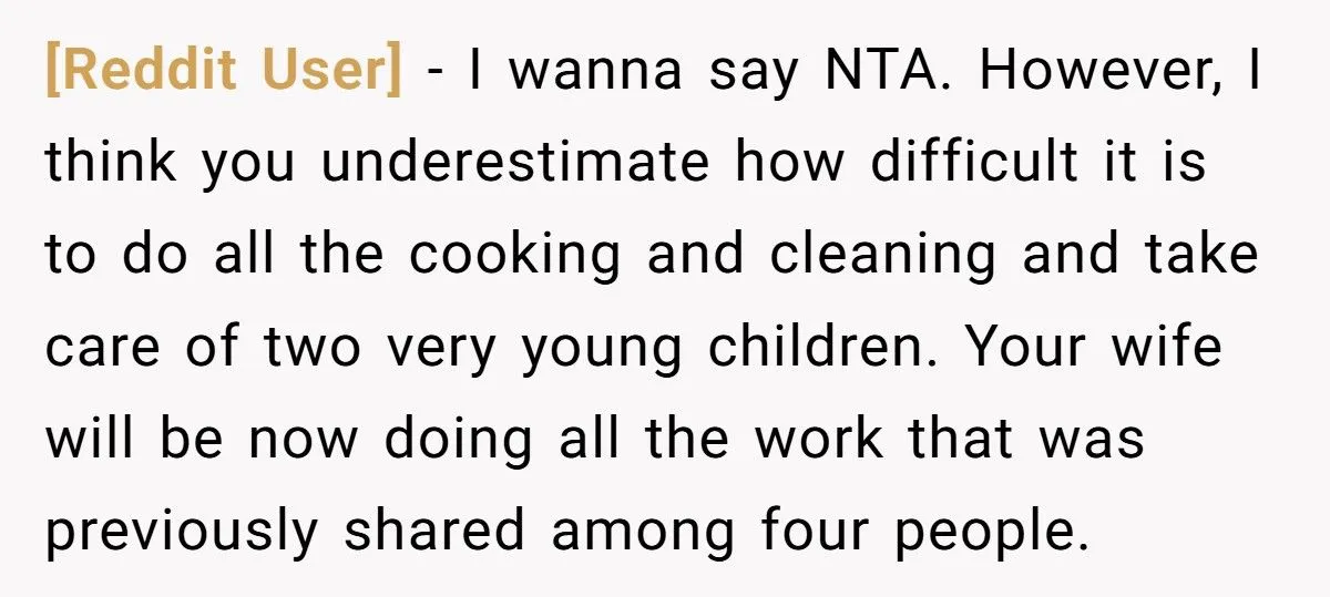 Husband Refuses 50/50 Chores If Wife Quits Job To Stay Home With Kids Generated by Aubtu.biz