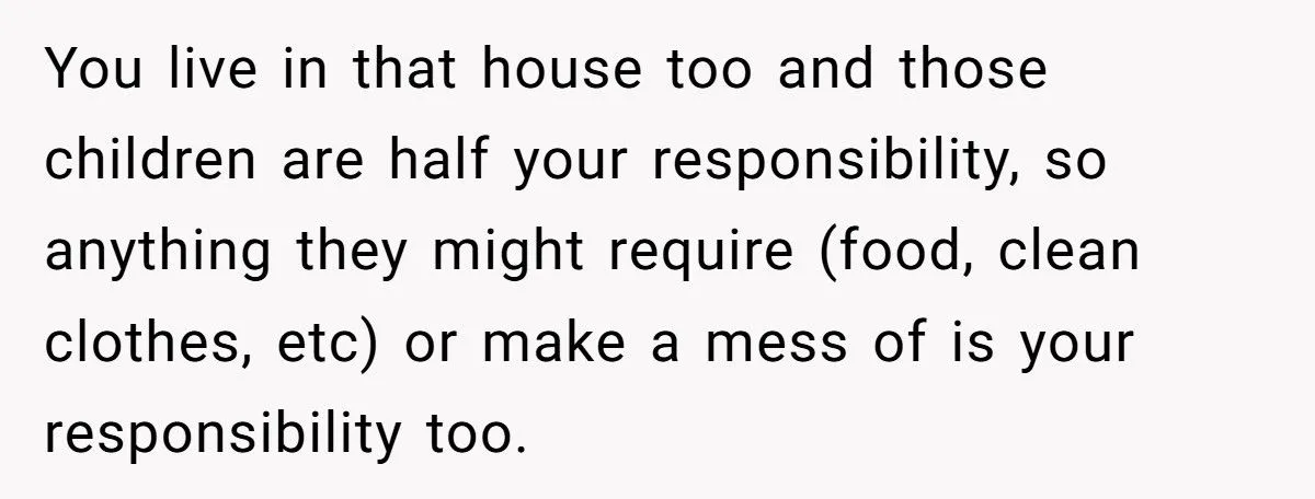 Husband Refuses 50/50 Chores If Wife Quits Job To Stay Home With Kids Generated by Aubtu.biz