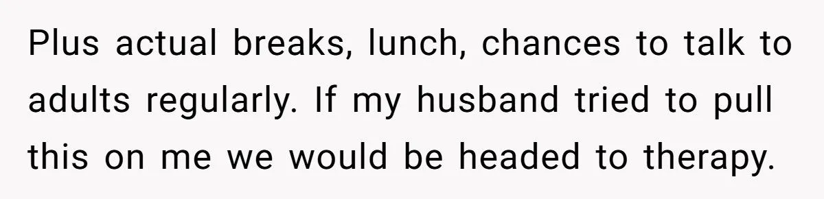 Husband Refuses 50/50 Chores If Wife Quits Job To Stay Home With Kids Generated by Aubtu.biz