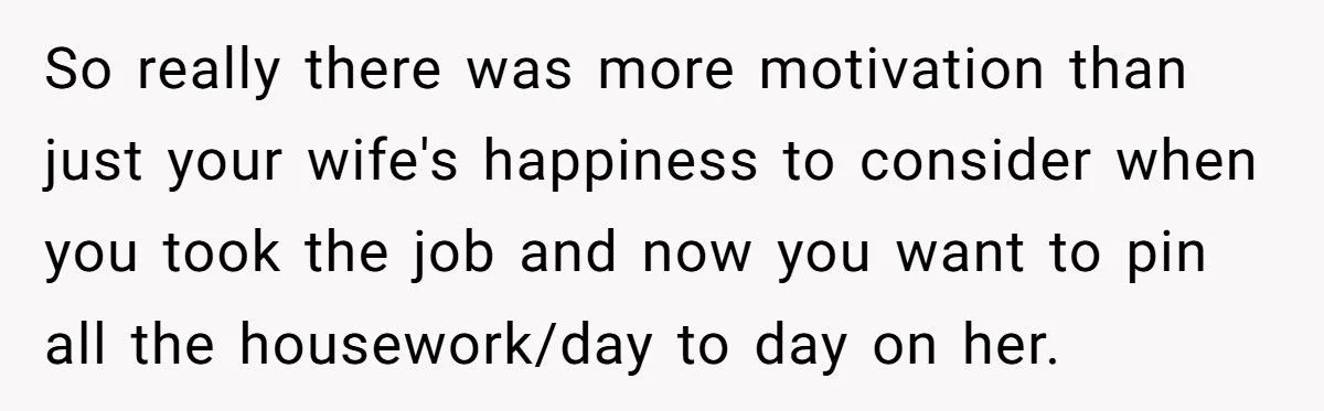 Husband Refuses 50/50 Chores If Wife Quits Job To Stay Home With Kids Generated by Aubtu.biz