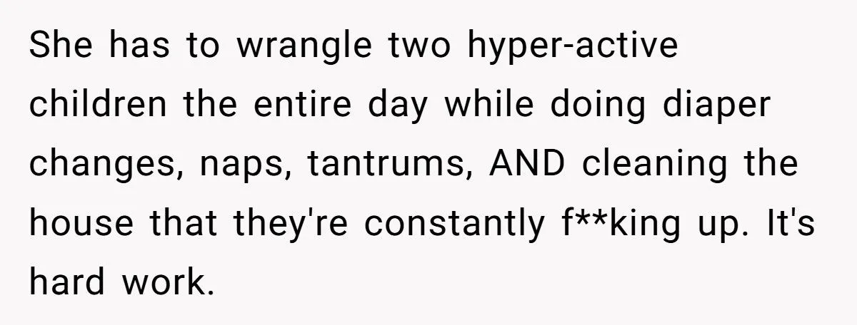 Husband Refuses 50/50 Chores If Wife Quits Job To Stay Home With Kids Generated by Aubtu.biz