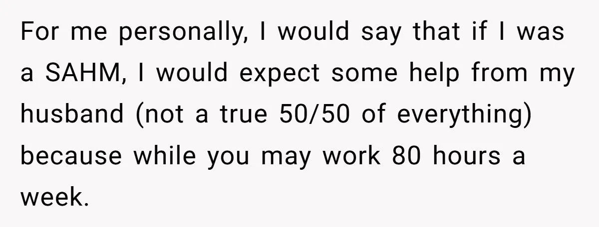 Husband Refuses 50/50 Chores If Wife Quits Job To Stay Home With Kids Generated by Aubtu.biz