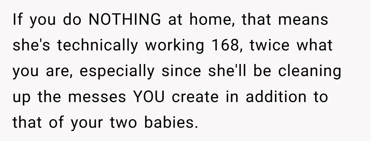 Husband Refuses 50/50 Chores If Wife Quits Job To Stay Home With Kids Generated by Aubtu.biz