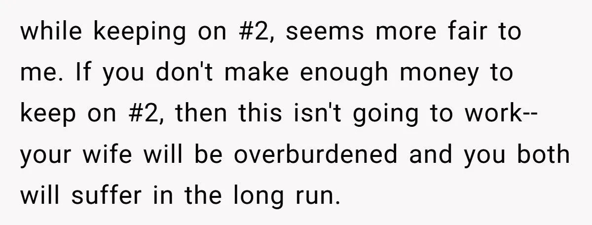 Husband Refuses 50/50 Chores If Wife Quits Job To Stay Home With Kids Generated by Aubtu.biz