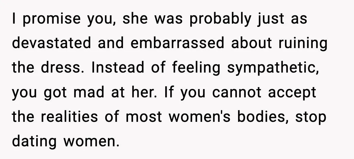 Guy Rages At Girlfriend For “Ruining” His Fancy White Dress Gift With Her Period Generated by Aubtu.biz