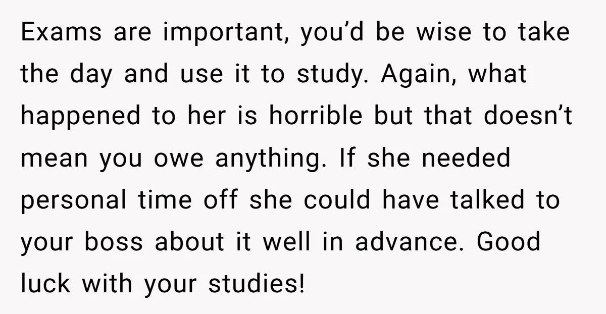 Student Refuses To Give Up Mother’s Day Off For Coworker Who Lost Her Son, Colleagues Call Her Cruel Generated by Aubtu.biz