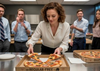 Woman Who Demanded Gluten-Free Options Gets Exposed Eating Regular Pizza At Work Woman Who Demanded Gluten-Free Options Gets Exposed Eating Regular Pizza At Work