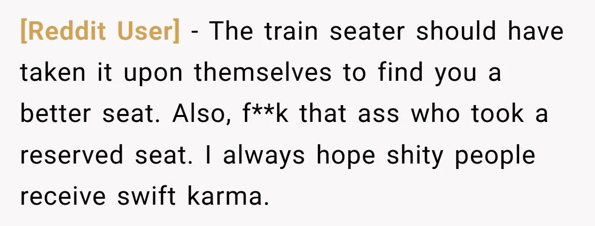 Man Outsmarts Train Staff After Entitled Passenger Steals His Reserved Seat And Gets Free First-Class