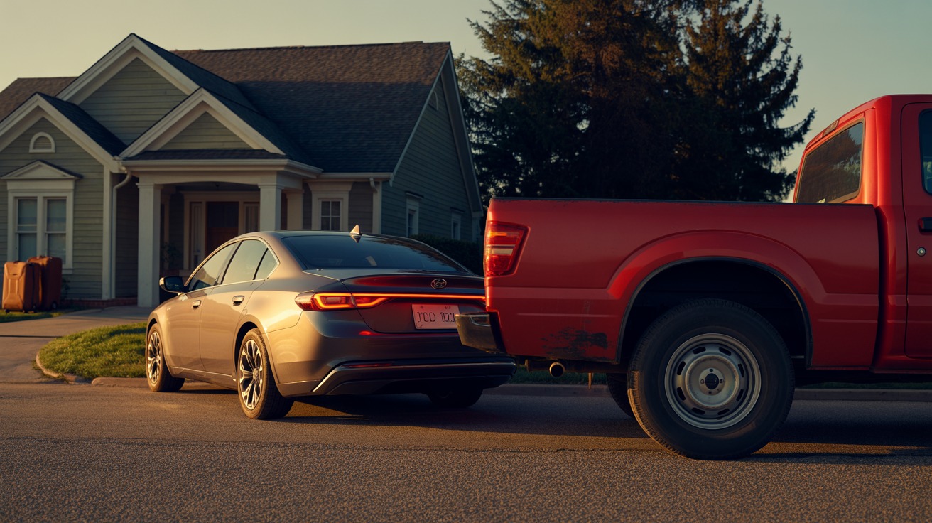 Neighbor Keeps Parking In His Driveway, So He Blocks Him In And Leaves Town