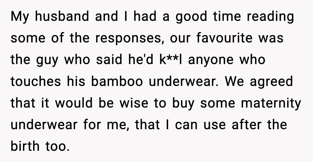 Man Calls Out Wife For Stealing His Underwear While She’s Eight Months Pregnant