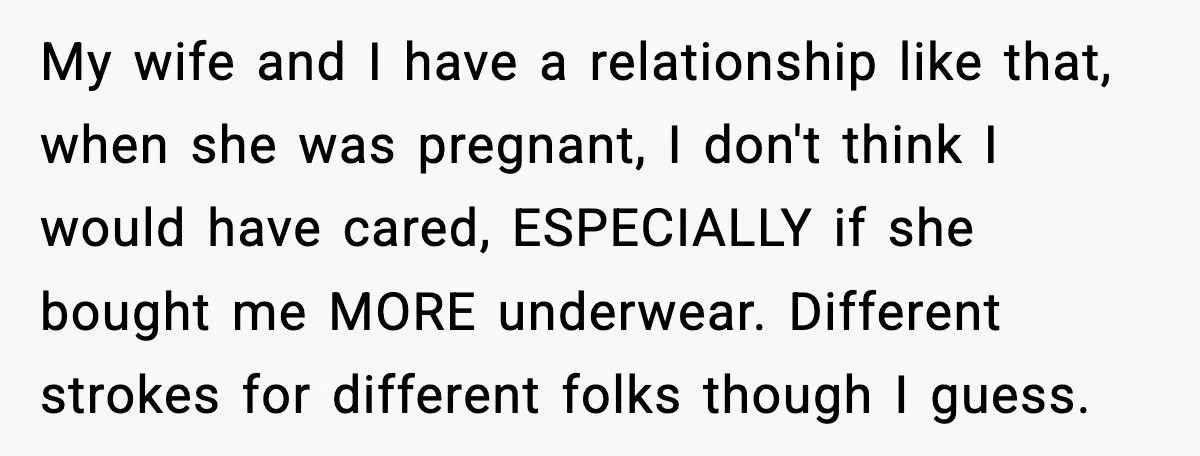 Man Calls Out Wife For Stealing His Underwear While She’s Eight Months Pregnant