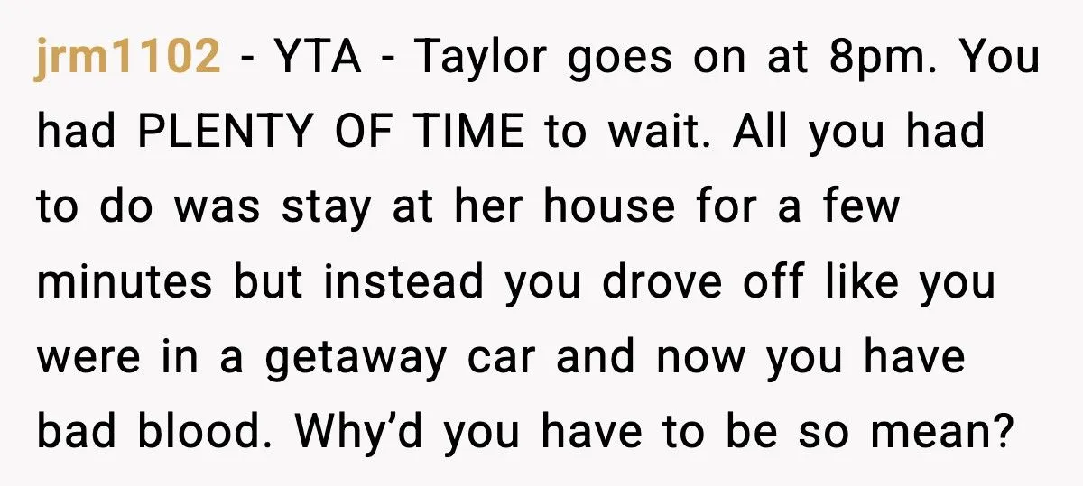 Woman Gives Her Sister Friend’s Taylor Swift Ticket And Leaves Without Her