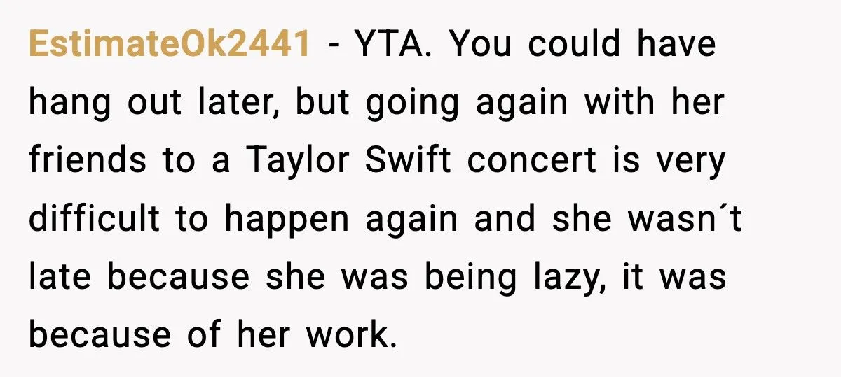 Woman Gives Her Sister Friend’s Taylor Swift Ticket And Leaves Without Her