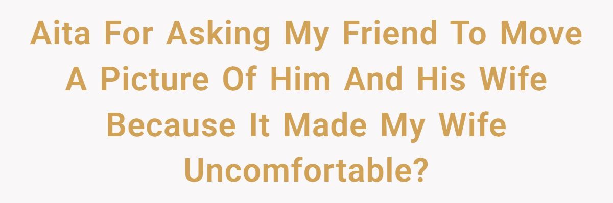 Guest Demands Friend Remove Wedding Photo Because His Wife Found It “Too Intimate” Generated by Aubtu.biz