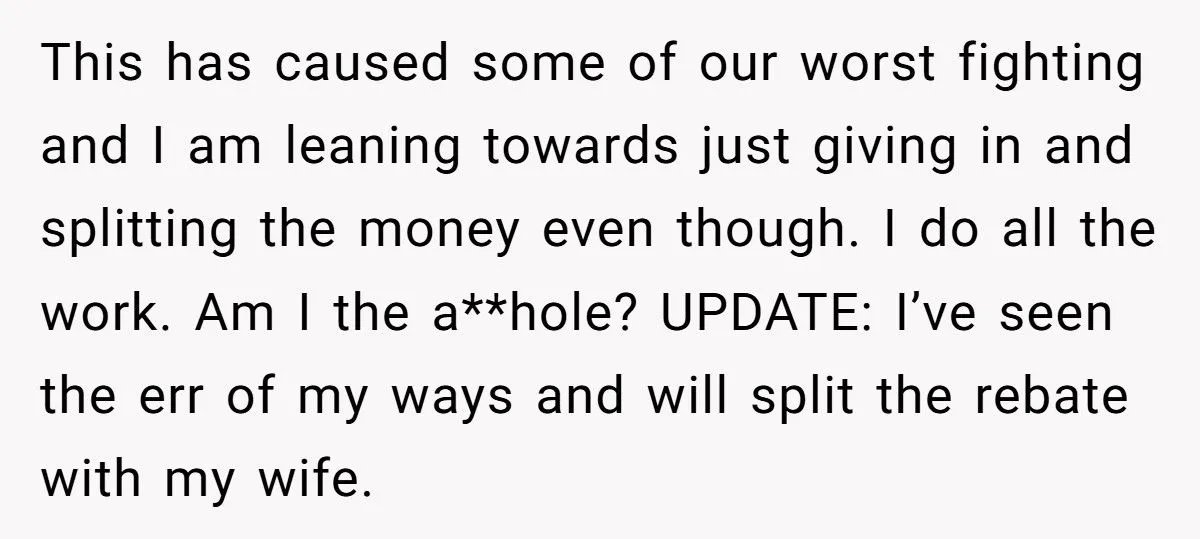 Husband Keeps HOA Fee Waiver for Himself - Wife Feels Betrayed
