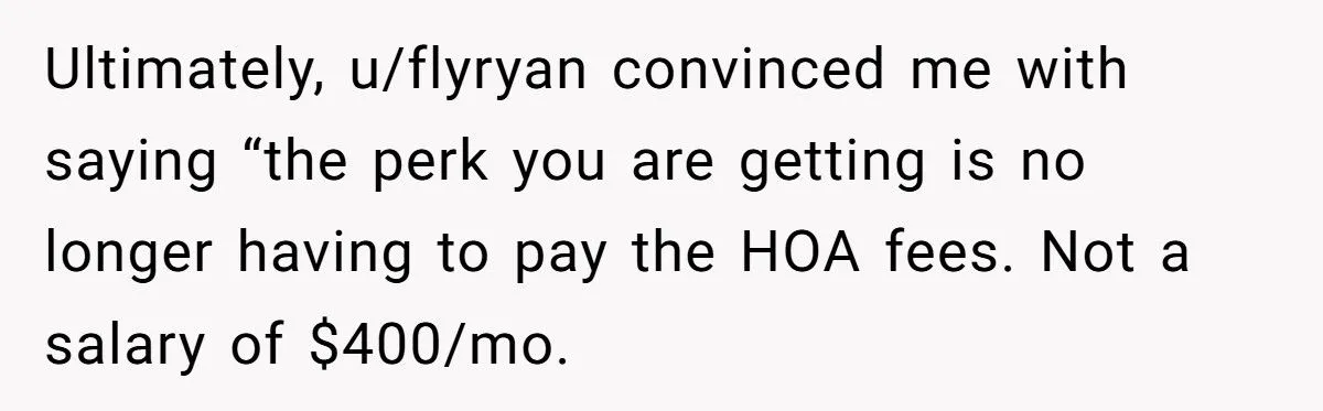 Husband Keeps HOA Fee Waiver for Himself - Wife Feels Betrayed