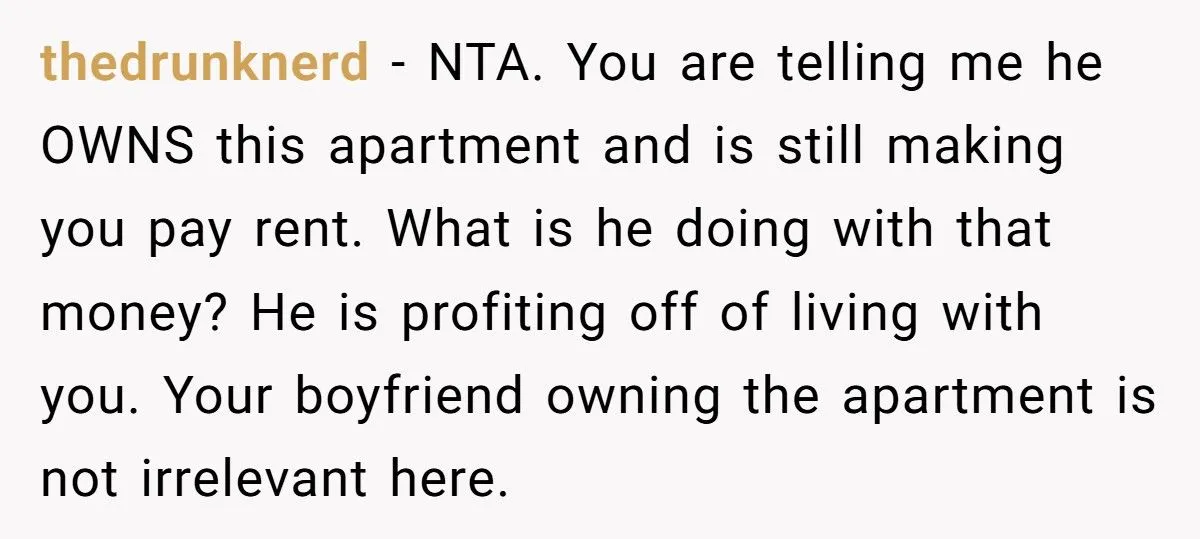 Greedy Boyfriend Shames Girlfriend for Pay Raise, Demands More Rent in His Paid-Off Flat shorter, catchier title