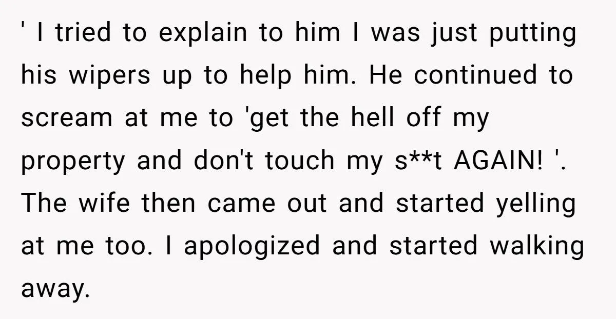 Tried to Do a Good Deed, Got Cussed Out. Next Day? Karma Froze Their Wipers