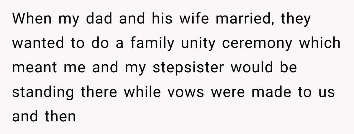 She Refused to Make “Sisterhood Vows” to Her Stepsister – Now Everyone’s Calling Her Heartless