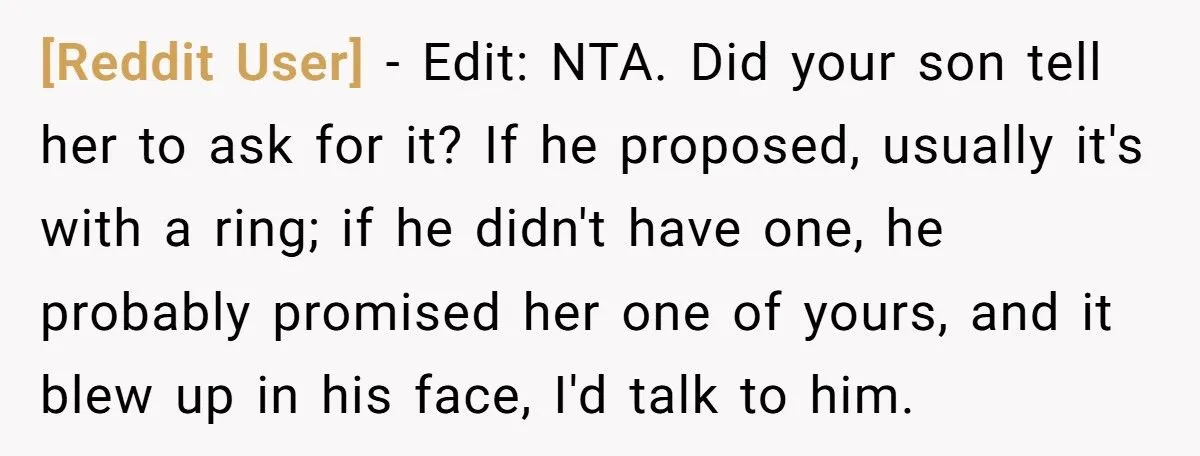 Heirloom Havoc: Was Refusing To Hand Over a Treasured Ring To Daughter-In-Law Justified Or Harsh?