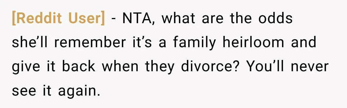 Heirloom Havoc: Was Refusing To Hand Over a Treasured Ring To Daughter-In-Law Justified Or Harsh?