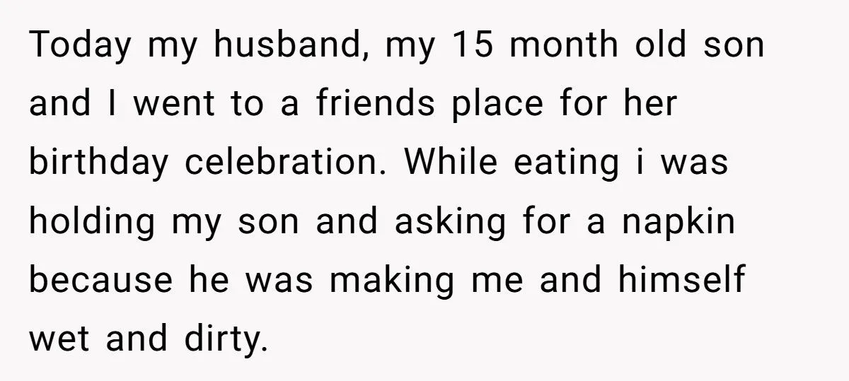 Her Husband Refused to Grab a Napkin While She Struggled With Their Baby - Now She’s Questioning Everything