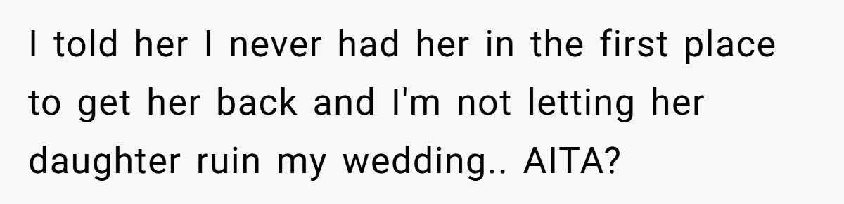 Groom Blocks Mom From Using Wedding to Force Reunion With Hateful Sister Generated by Aubtu.biz