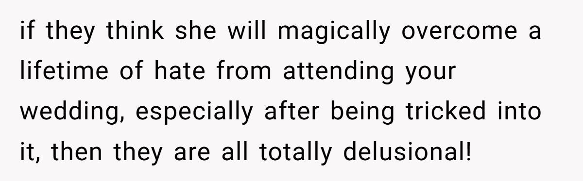 Groom Blocks Mom From Using Wedding to Force Reunion With Hateful Sister Generated by Aubtu.biz