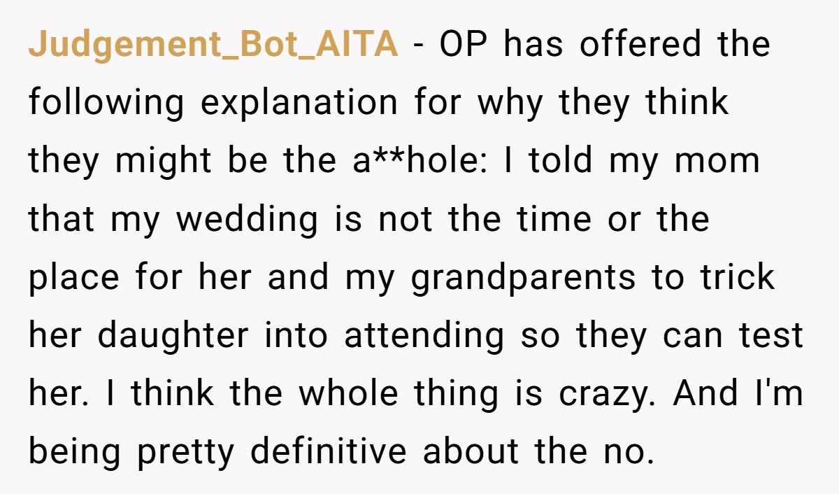 Groom Blocks Mom From Using Wedding to Force Reunion With Hateful Sister Generated by Aubtu.biz