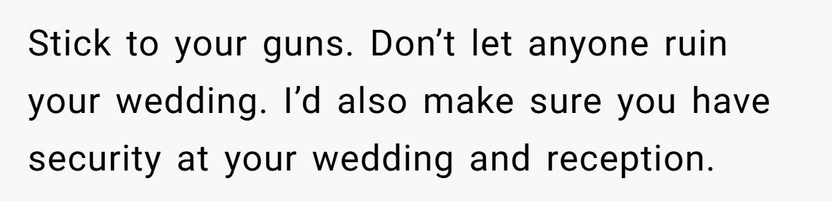 Groom Blocks Mom From Using Wedding to Force Reunion With Hateful Sister Generated by Aubtu.biz