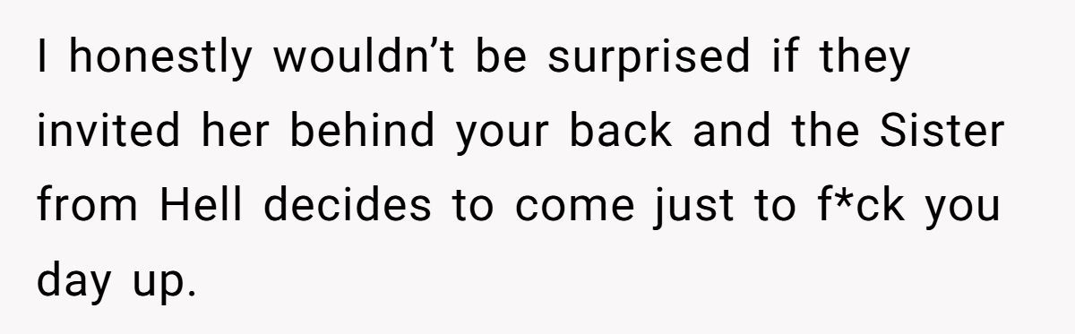 Groom Blocks Mom From Using Wedding to Force Reunion With Hateful Sister Generated by Aubtu.biz