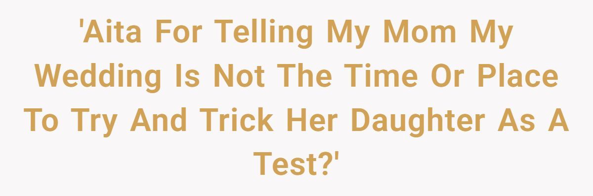 Groom Blocks Mom From Using Wedding to Force Reunion With Hateful Sister Generated by Aubtu.biz